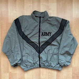U.S. Army Green and Black Military Windbreaker Jacket